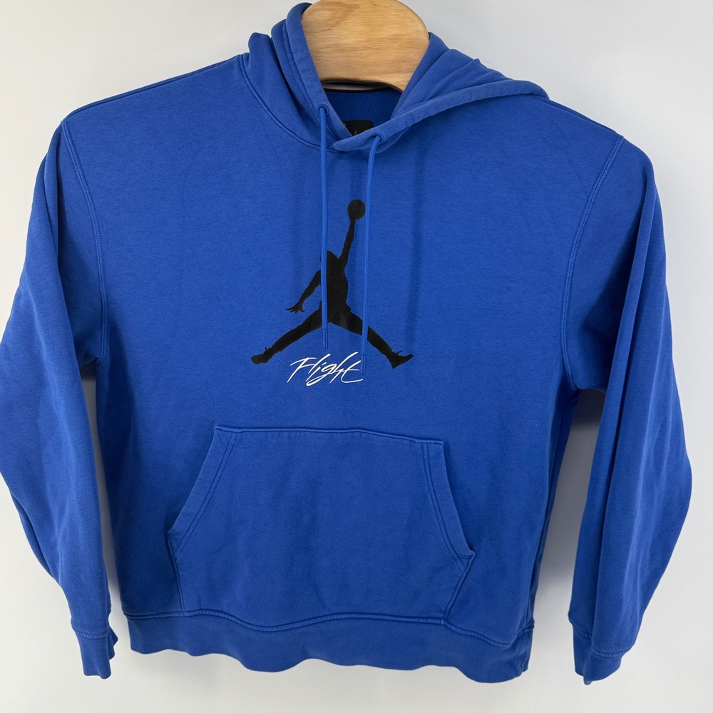 Jordan Flight Essentials Pullover Hoodie Game Royal Blue FD7545-480 Mens Medium